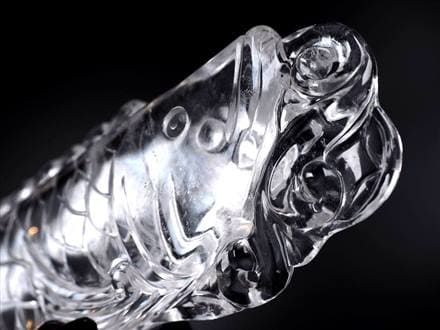 アロワナ 置物 水晶 龍魚 風水