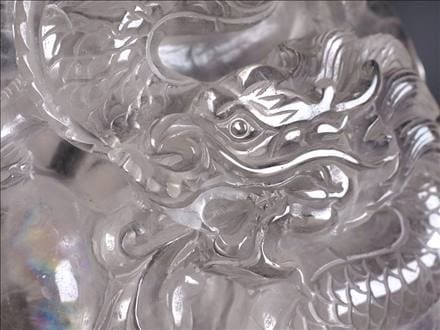 水晶 置物 龍 彫刻 開運
