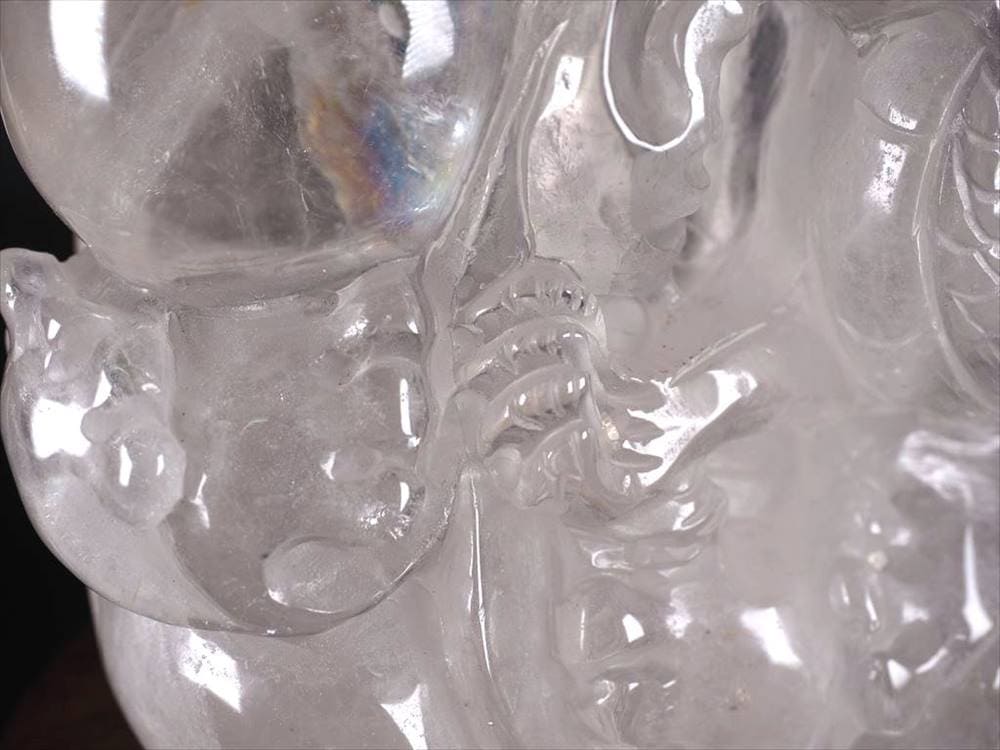 水晶 置物 龍 彫刻 開運