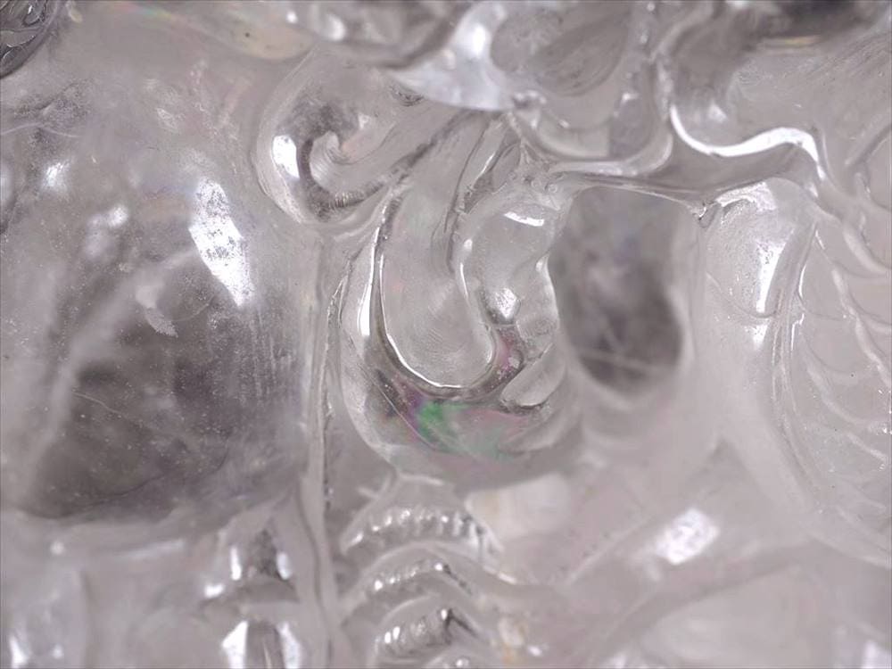 水晶 置物 龍 彫刻 開運