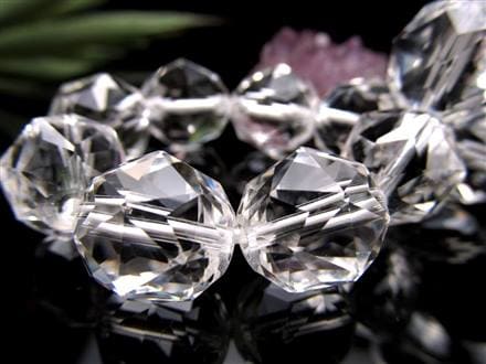 水晶 クリスタル ブレスレット クオーツ きつね彫刻