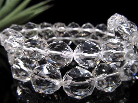 水晶 クリスタル ブレスレット クオーツ きつね彫刻