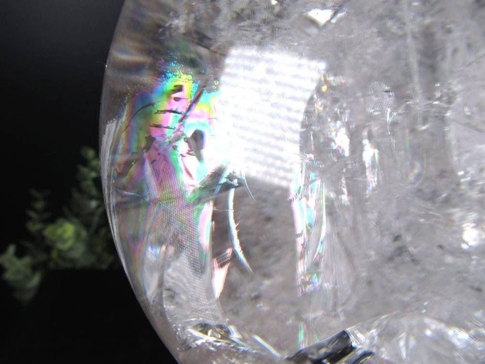 水晶 クリスタル 丸玉 スフィア レインボー