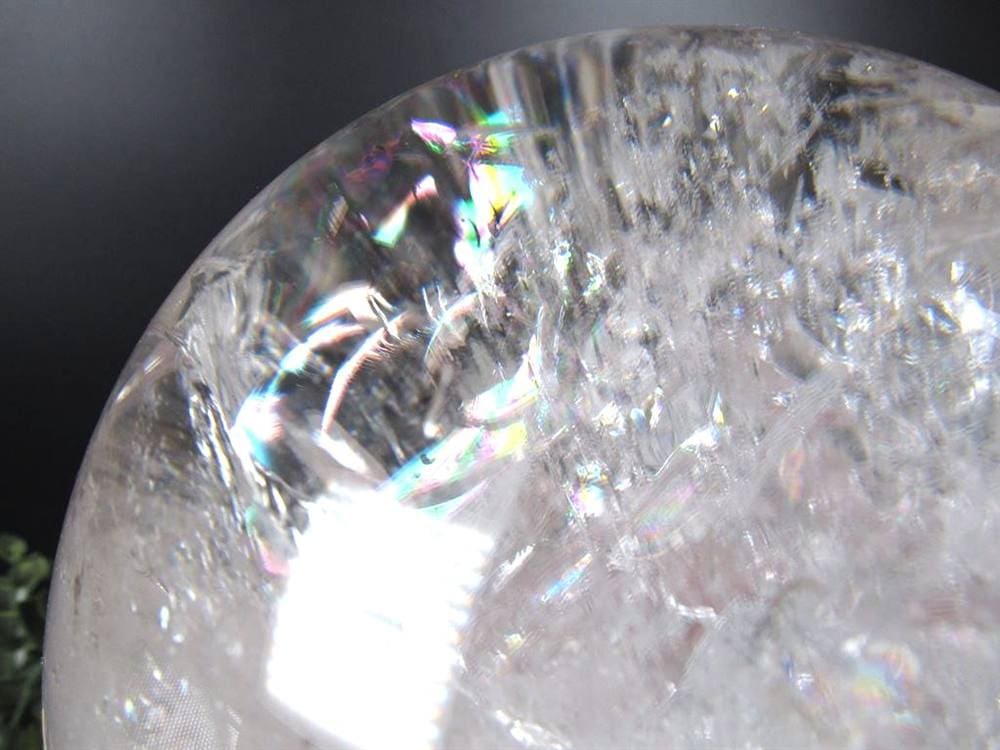 水晶 クリスタル 丸玉 スフィア レインボー