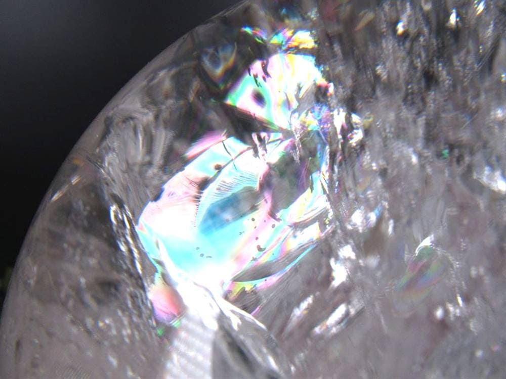 水晶 クリスタル 丸玉 スフィア レインボー