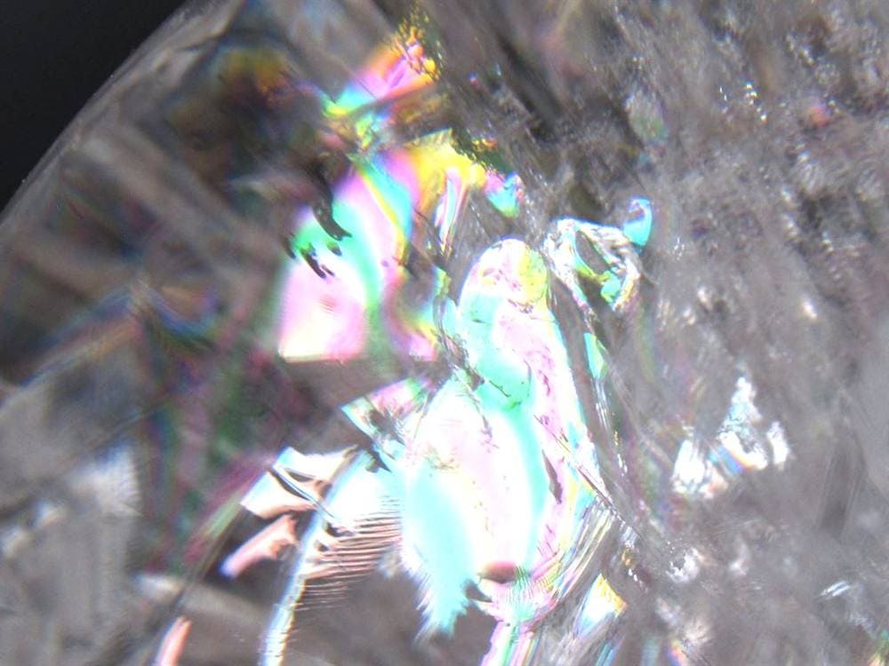水晶 クリスタル 丸玉 スフィア レインボー