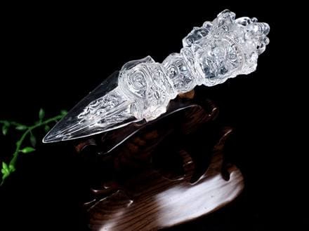 水晶 プルパ 金剛杭 彫刻 置物