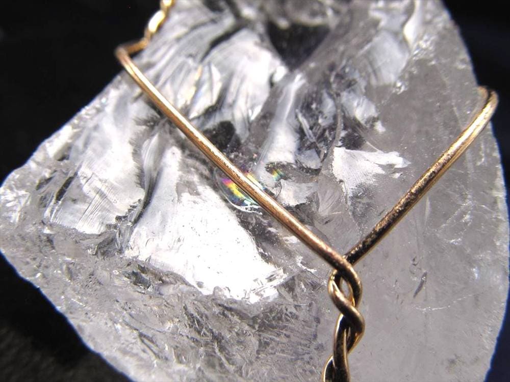 天然水晶 原石 水晶 クォーツ ワイヤーラップ ペンダントトップ