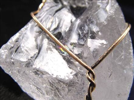 天然水晶 原石 水晶 クォーツ ワイヤーラップ ペンダントトップ