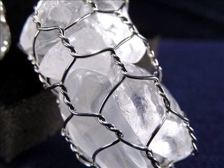 天然水晶 原石 水晶 クォーツ ワイヤーラップ ペンダントトップ