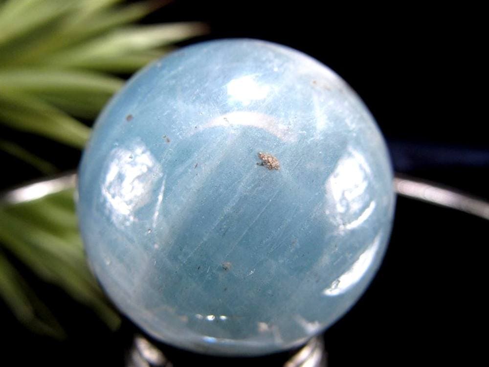 アクアマリン 丸玉 シラー スフィア 置物