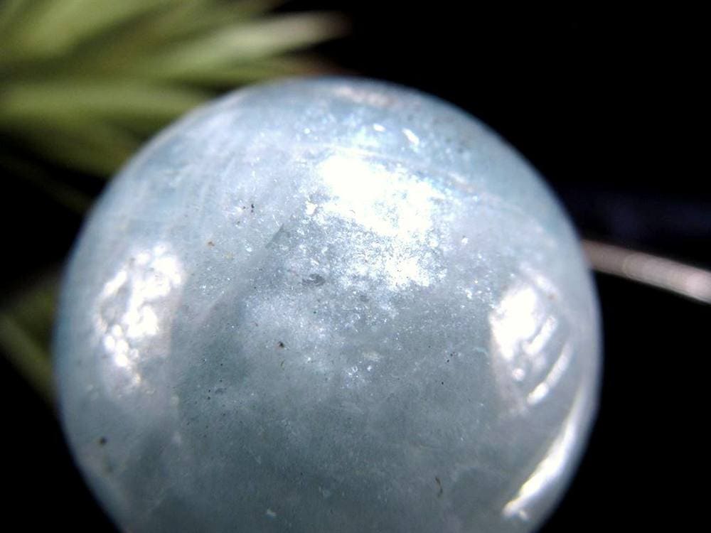 アクアマリン 丸玉 シラー スフィア 置物