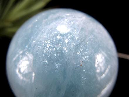 アクアマリン 丸玉 シラー スフィア 置物