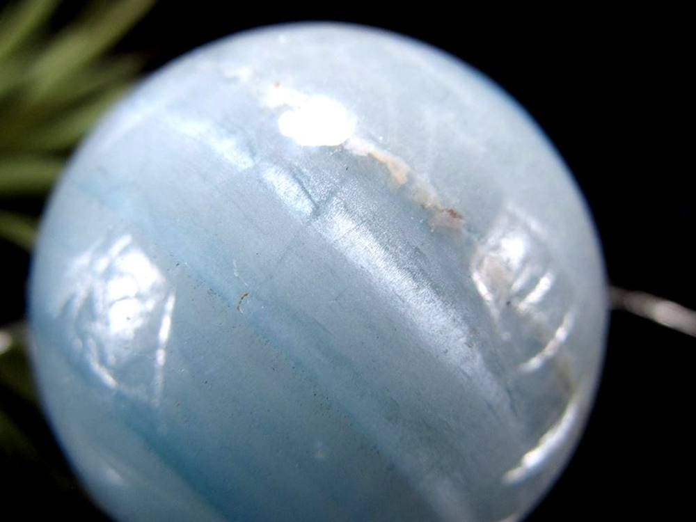 アクアマリン 丸玉 シラー スフィア 置物