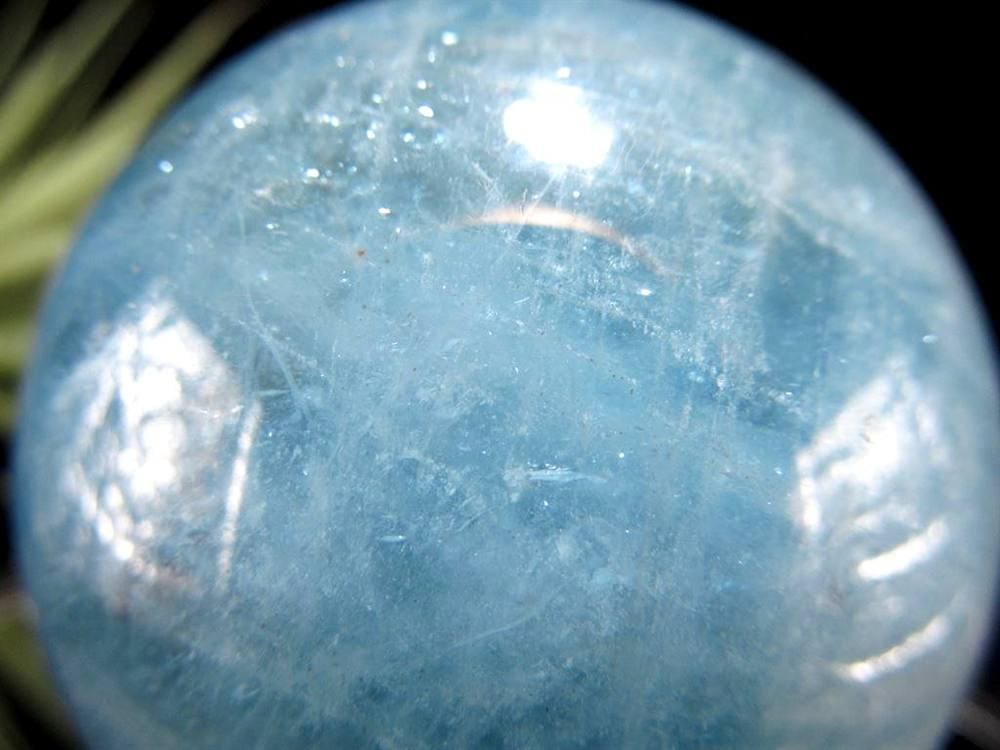 アクアマリン 丸玉 シラー スフィア 置物