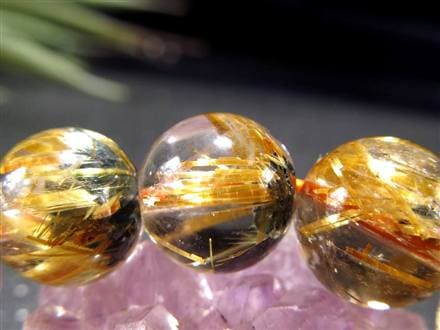 ゴールドルチル ブレスレット ルチル タイチンルチル 金運