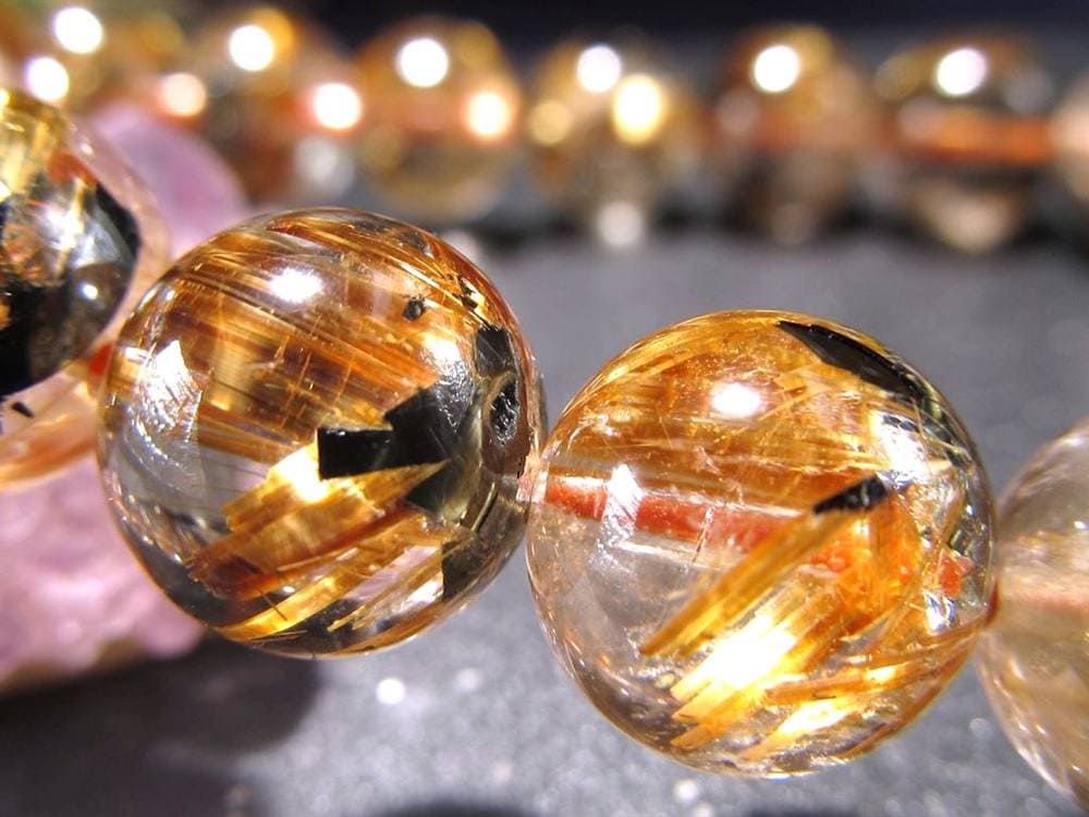 ゴールドルチル ブレスレット ルチル タイチンルチル 金運