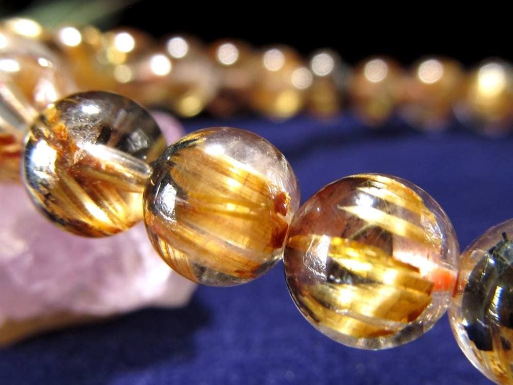 ゴールドルチル ブレスレット ルチル タイチンルチル 金運