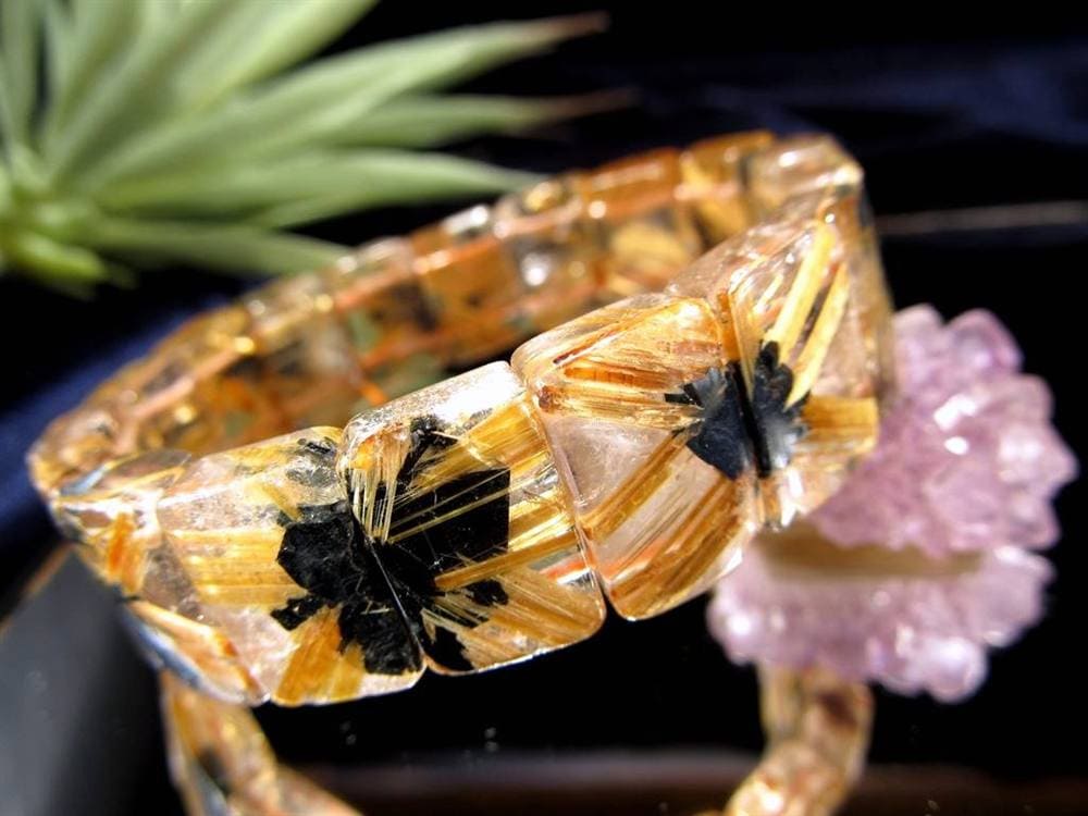 ゴールドルチル バングル タイチンルチル ブレスレット 金運