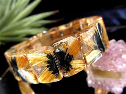 ゴールドルチル バングル タイチンルチル ブレスレット 金運