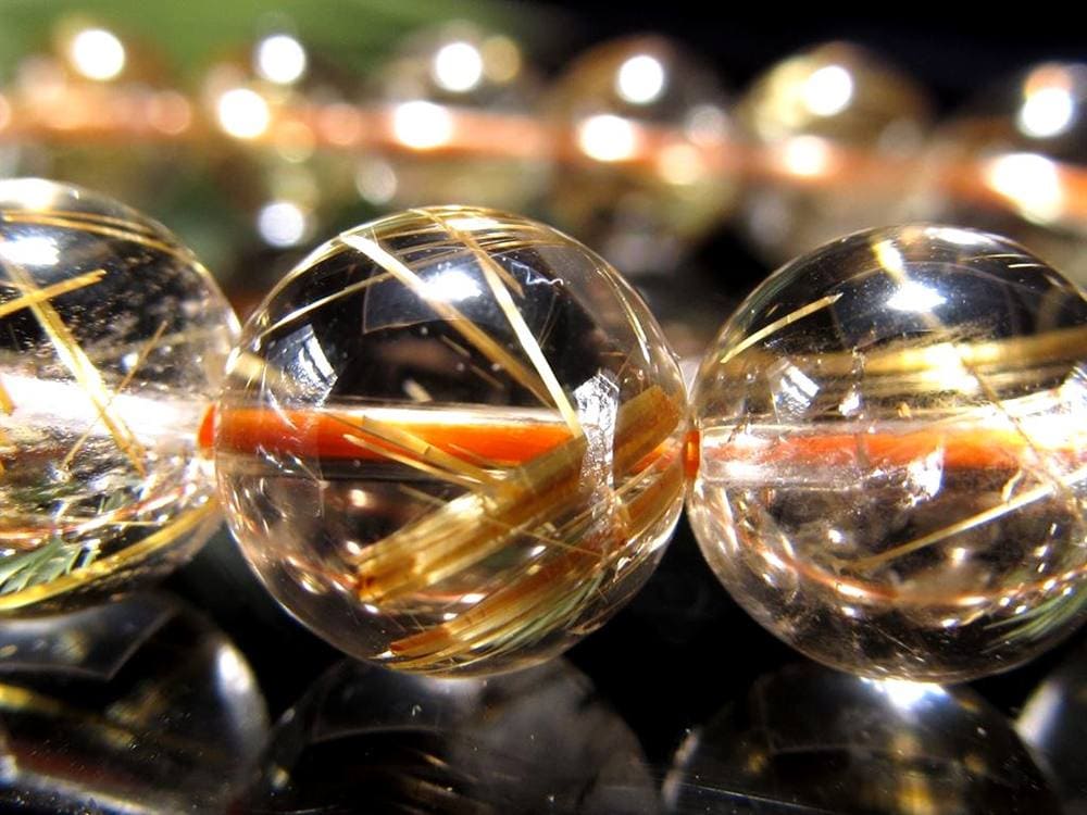 ゴールドルチル ブレスレット タイチン 金針水晶 天然石