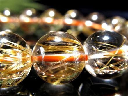 ゴールドルチル ブレスレット タイチン 金針水晶 天然石