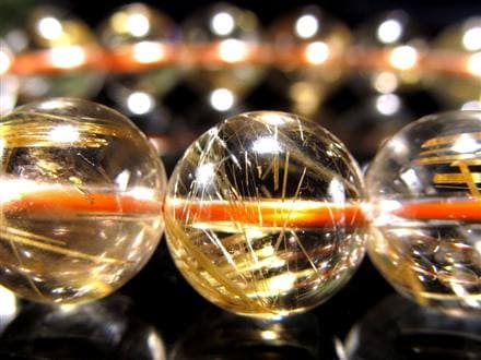 ゴールドルチル ブレスレット タイチン 金針水晶 天然石