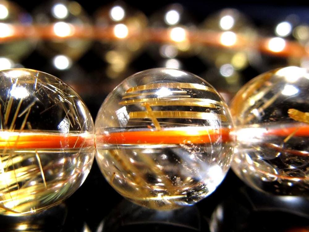 ゴールドルチル ブレスレット タイチン 金針水晶 天然石