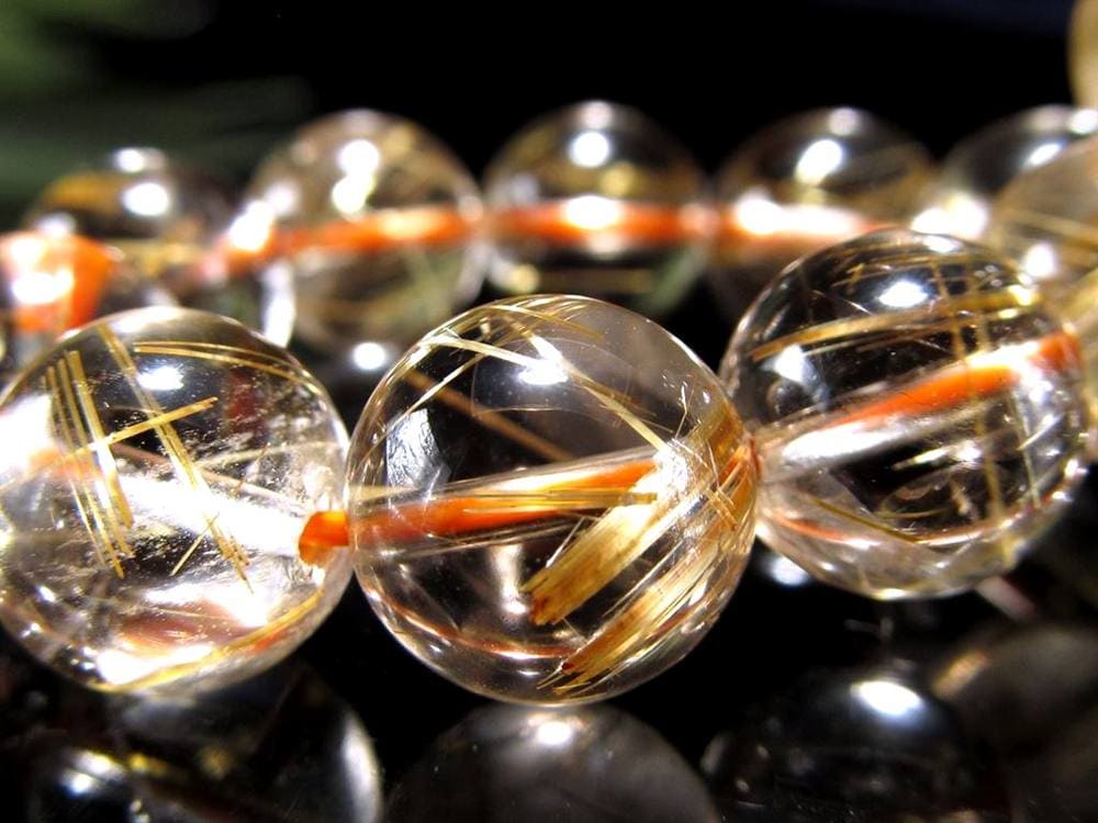 ゴールドルチル ブレスレット タイチン 金針水晶 天然石