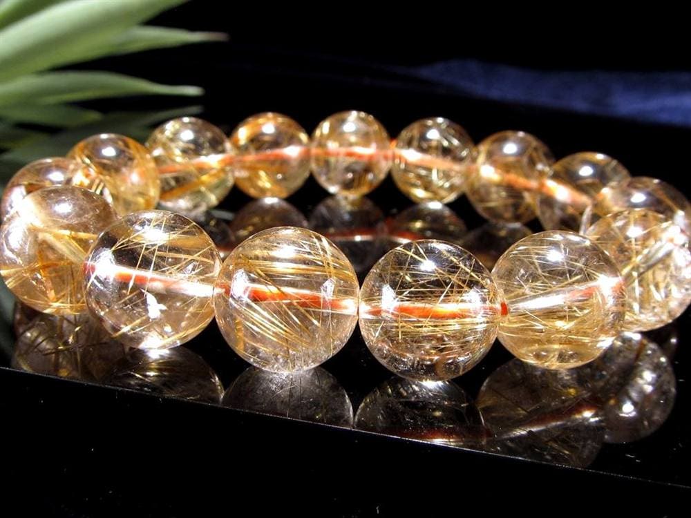 ゴールドルチル ブレスレット タイチン 金針水晶 天然石