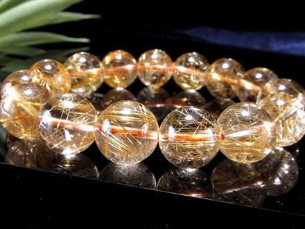 ゴールドルチル ブレスレット タイチン 金針水晶 天然石