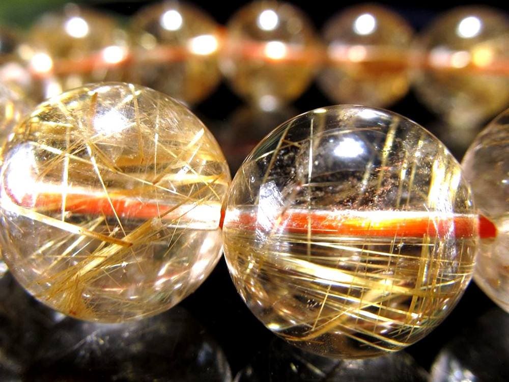 ゴールドルチル ブレスレット タイチン 金針水晶 天然石