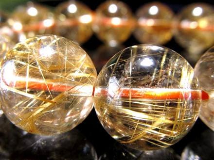 ゴールドルチル ブレスレット タイチン 金針水晶 天然石