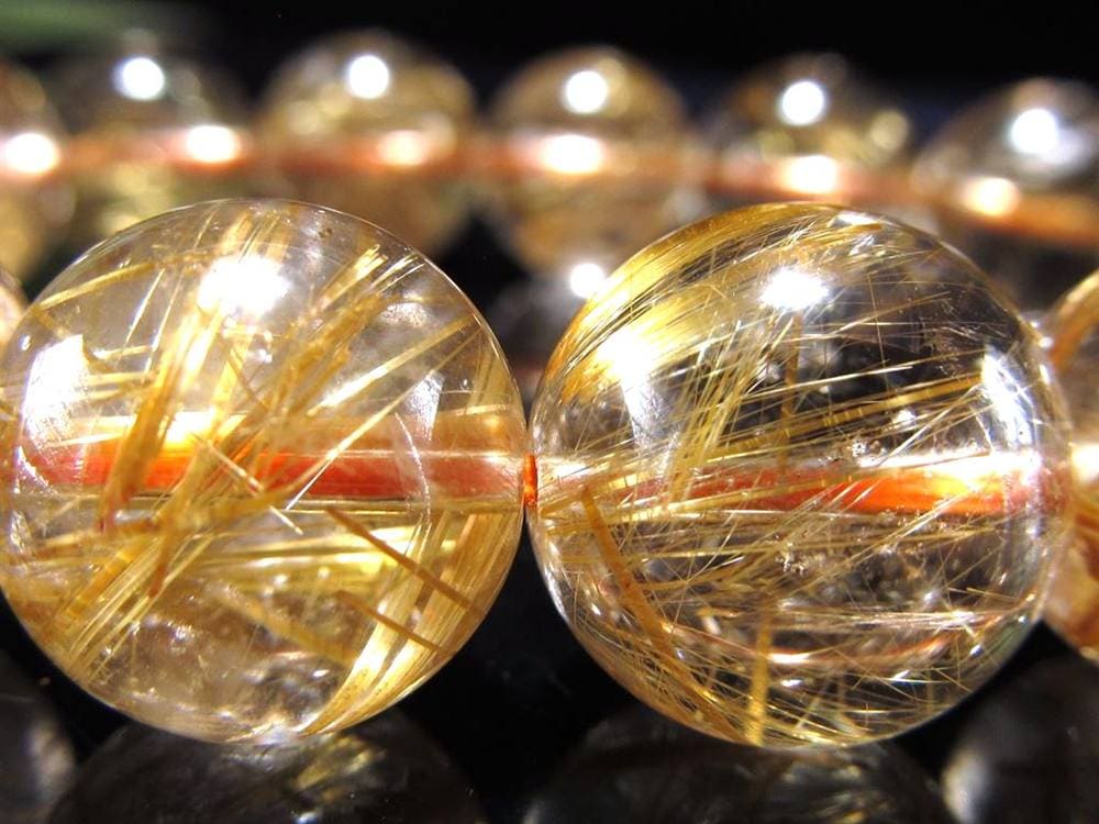 ゴールドルチル ブレスレット タイチン 金針水晶 天然石