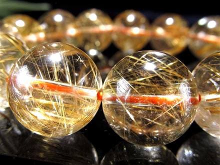 ゴールドルチル ブレスレット タイチン 金針水晶 天然石