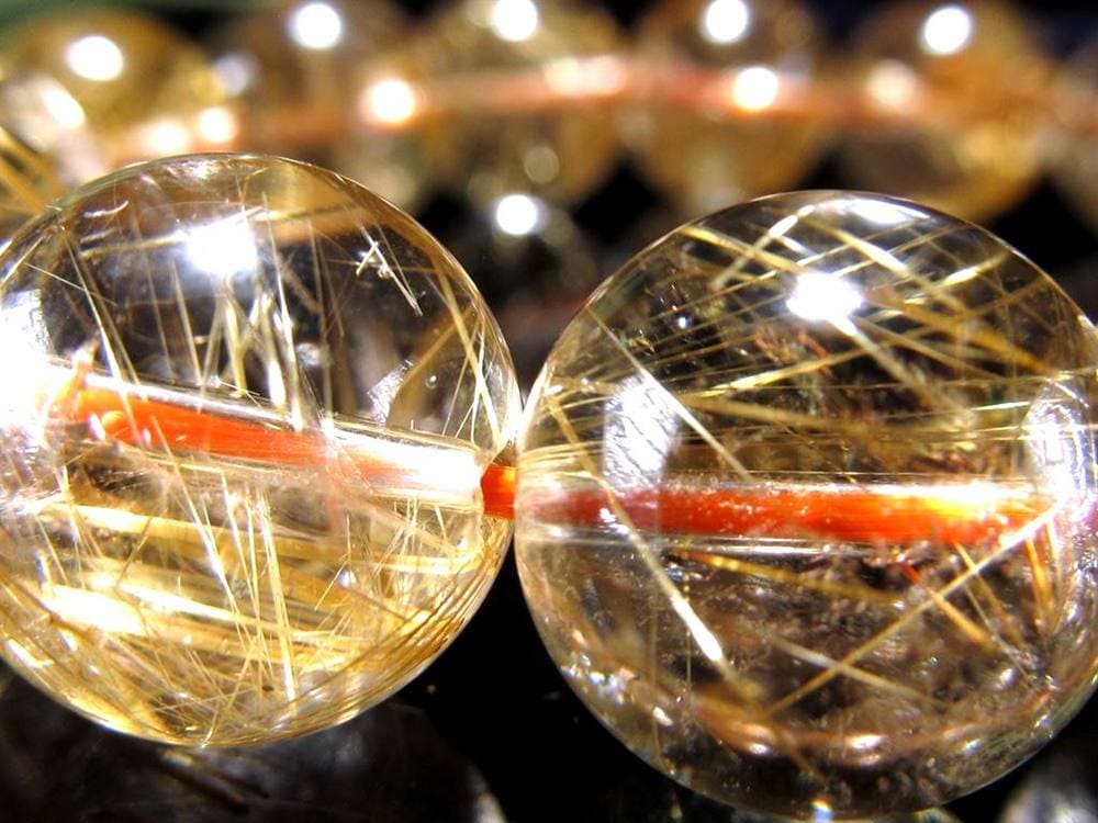 ゴールドルチル ブレスレット タイチン 金針水晶 天然石