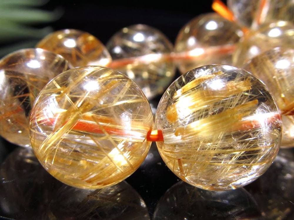 ゴールドルチル ブレスレット タイチン 金針水晶 天然石