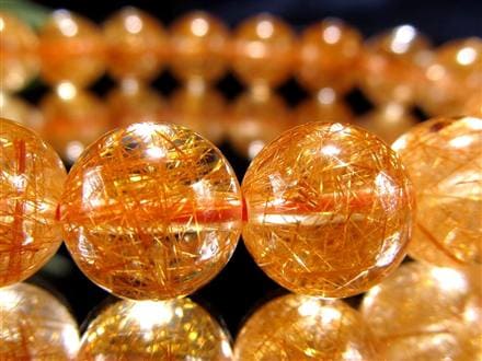オレンジルチルクォーツ ブレスレット レッドルチルクォーツ ルチルレイデッドクォーツ 金運