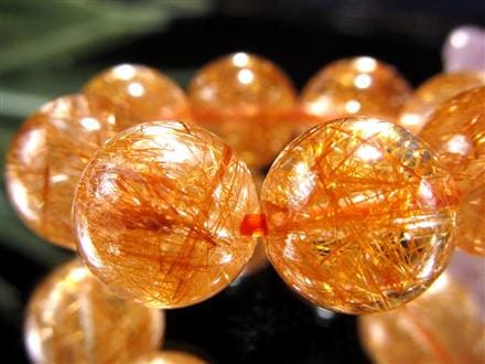 オレンジルチルクォーツ ブレスレット レッドルチルクォーツ ルチルレイデッドクォーツ 金運