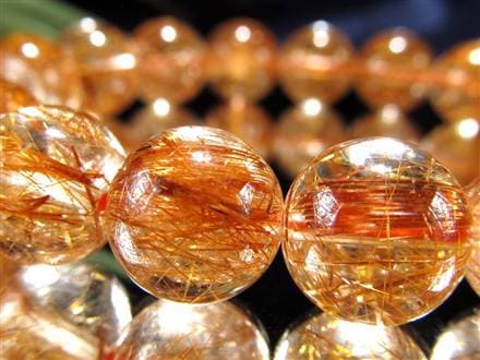 オレンジルチルクォーツ ブレスレット レッドルチルクォーツ ルチルレイデッドクォーツ 金運