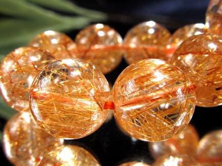 オレンジルチルクォーツ ブレスレット レッドルチルクォーツ ルチルレイデッドクォーツ 金運