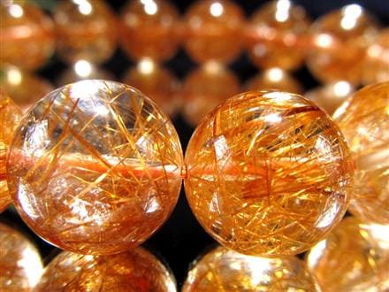 オレンジルチルクォーツ ブレスレット レッドルチルクォーツ ルチルレイデッドクォーツ 金運