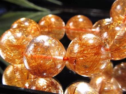 オレンジルチルクォーツ ブレスレット レッドルチルクォーツ ルチルレイデッドクォーツ 金運