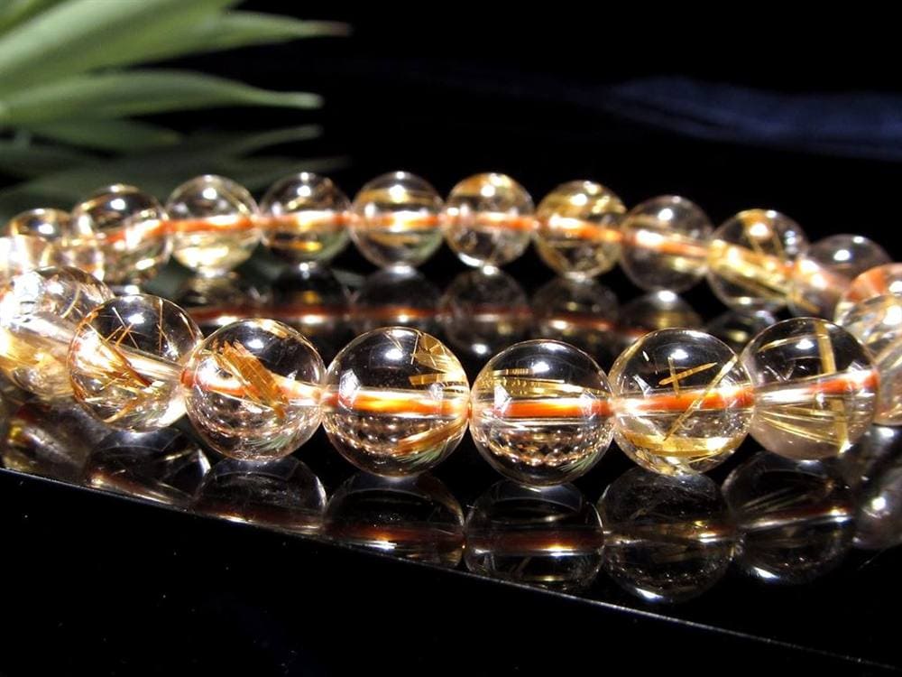 ゴールドルチル ブレスレット タイチン 金針水晶 天然石