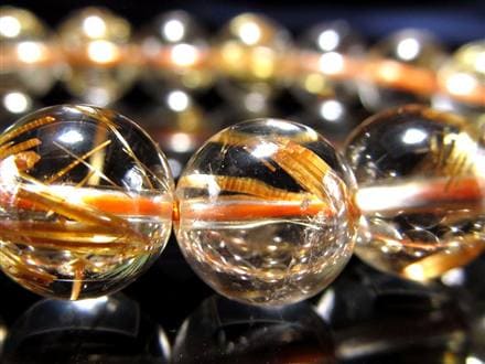 ゴールドルチル ブレスレット タイチン 金針水晶 天然石