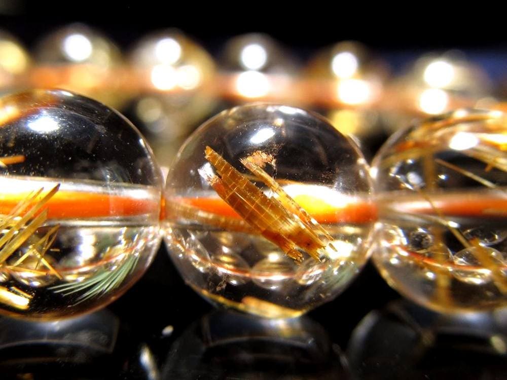 ゴールドルチル ブレスレット タイチン 金針水晶 天然石