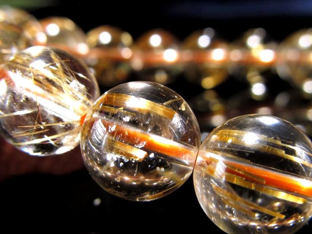 ゴールドルチル ブレスレット タイチン 金針水晶 天然石