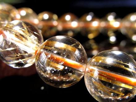 ゴールドルチル ブレスレット タイチン 金針水晶 天然石