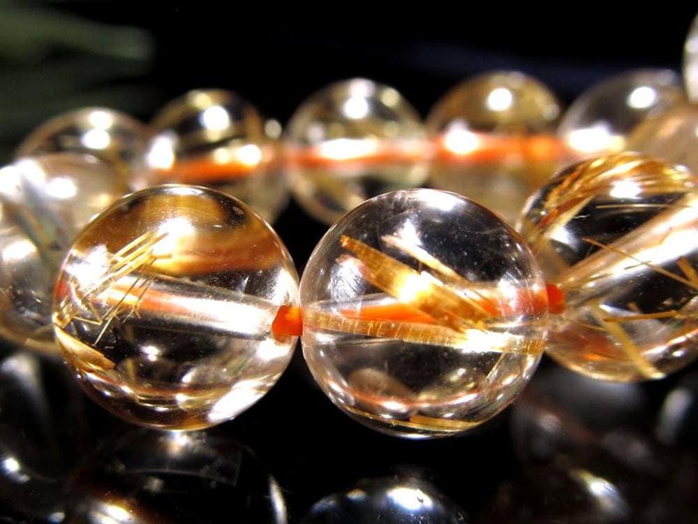 ゴールドルチル ブレスレット タイチン 金針水晶 天然石