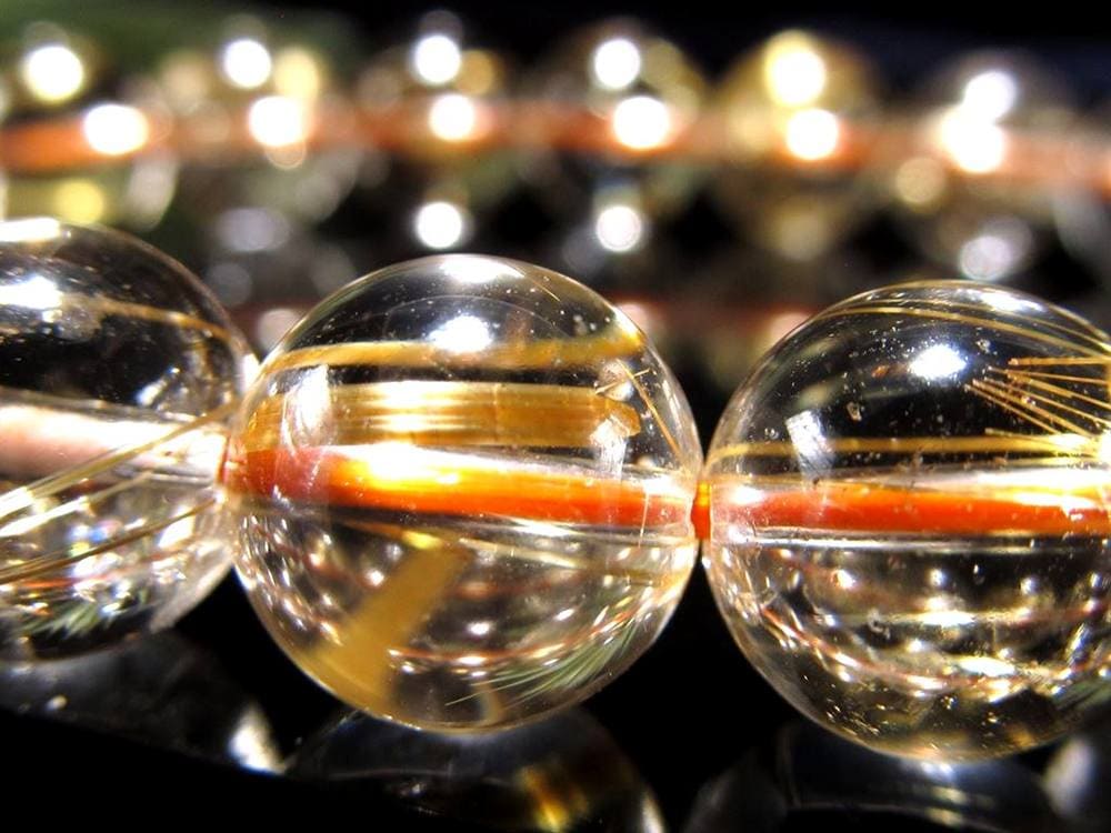 ゴールドルチル ブレスレット タイチン 金針水晶 天然石